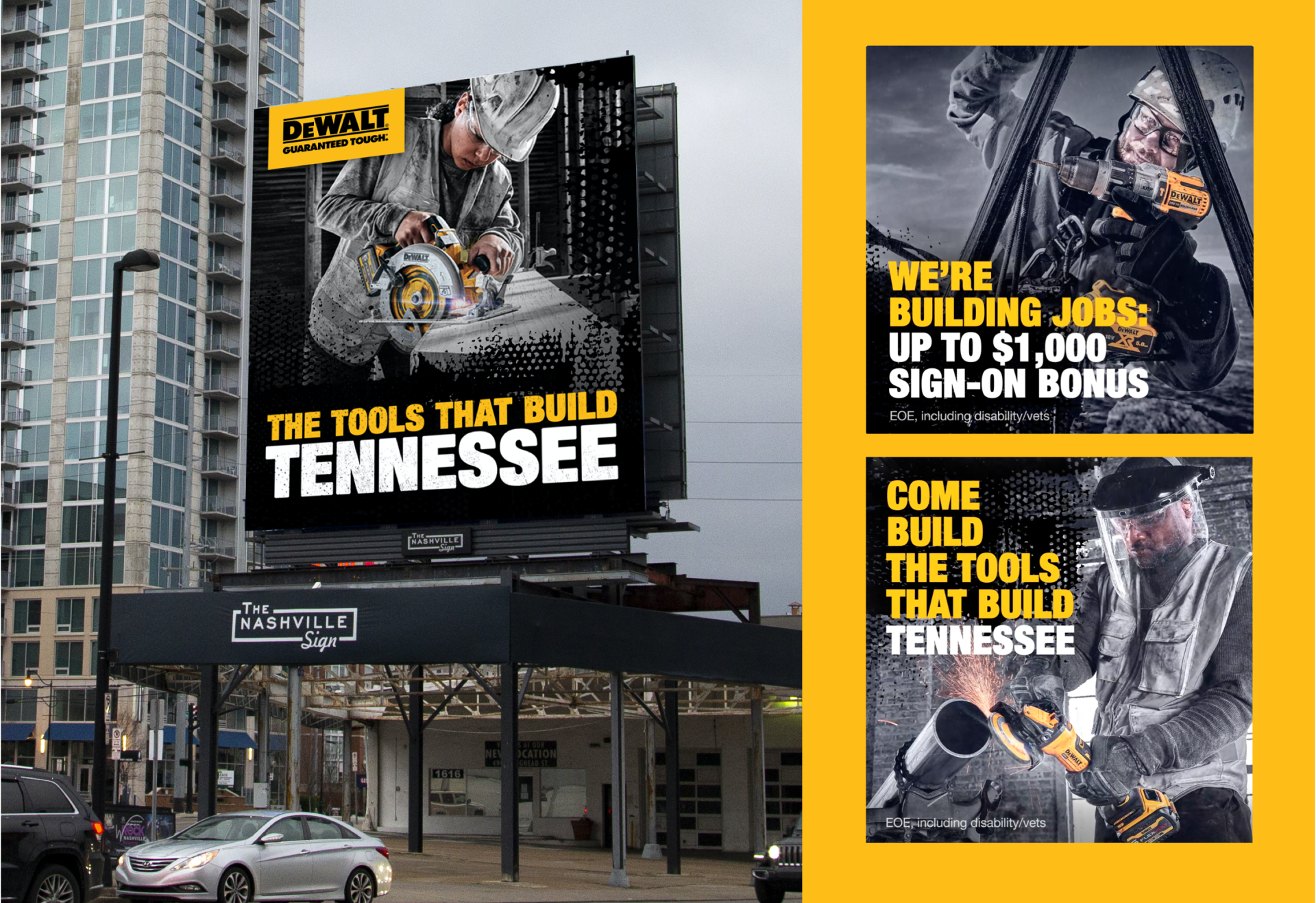 Billboard of tools that build Tennessee